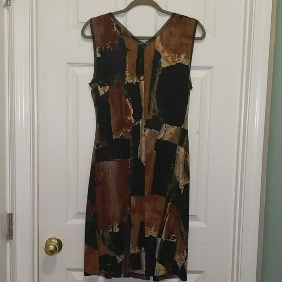 Simply Vera  Vera Wang  patterned dress Sz M - Picture 4 of 6